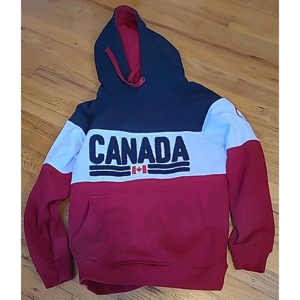 True North Red And Black Canada Hoodie Pocket In Front Canadian Flag